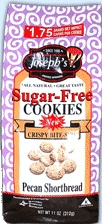 Joseph’s Sugar-Free Pecan Shortbread Cookies
