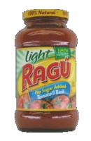 Ragu Light No Sugar Added Tomato & Basil Sauce